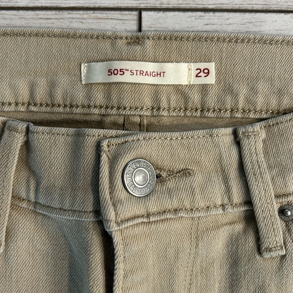 Levi's 505 straight Khaki Straight-Leg Jeans size 29